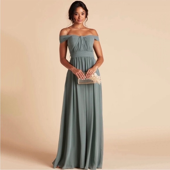 Birdy Grey Sea Glass Grace Bridesmaid Convertible Chiffon Dress - Picture 5 of 15